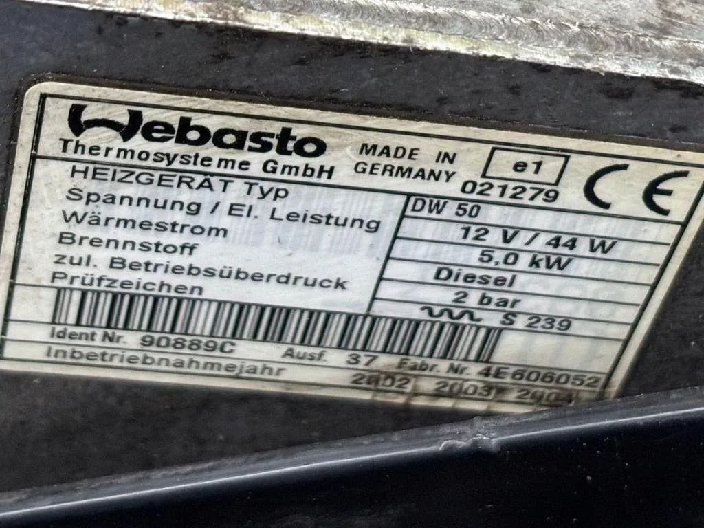 Webasto para VW Transporter IV Box (70XA) 2.5L diésel 75kW 1998 usado 6