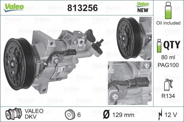 Compresor de aire acondicionado Valeo 813256 usado 2