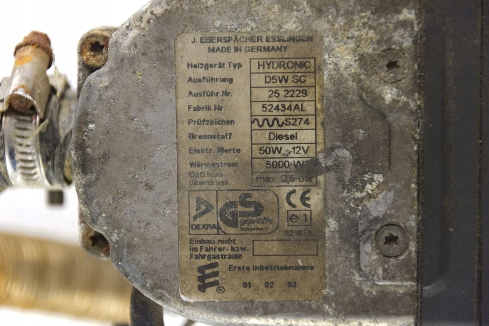Webasto Eberspacher Hydronic D5W SC 12V usado 7