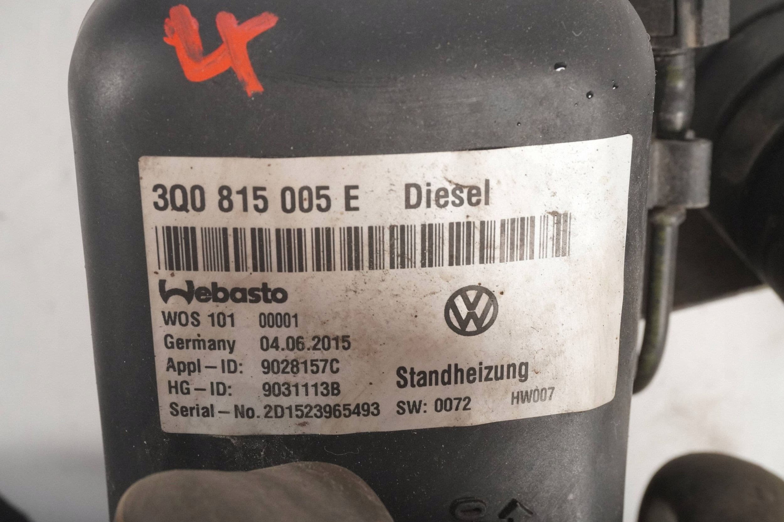 Calefactor estacionario Webasto VW Passat B8 3Q0815005E usado 7