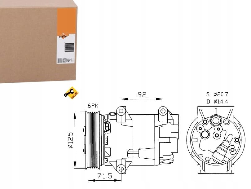 Compresor de aire acondicionado Nrf 32208 nuevo 5