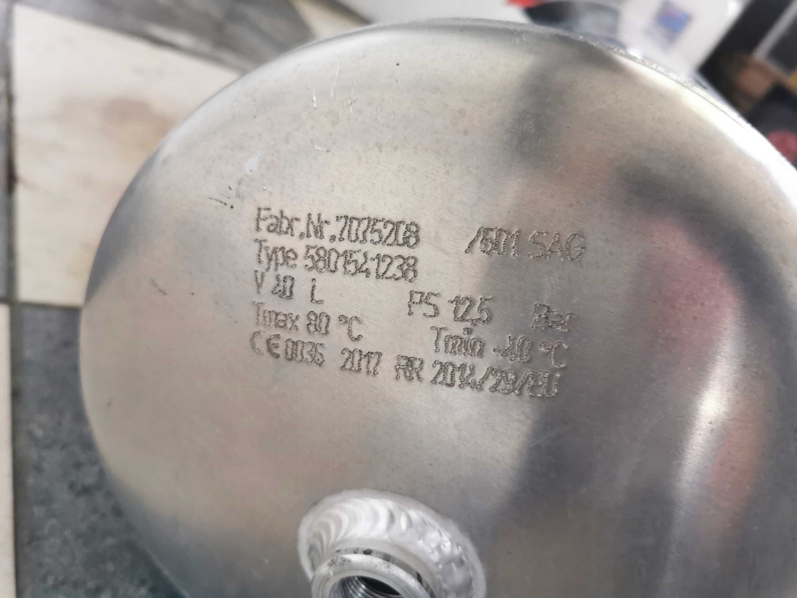 Depósito de Aire de Aluminio 40L Iveco Stralis 5801541238 nuevo 3