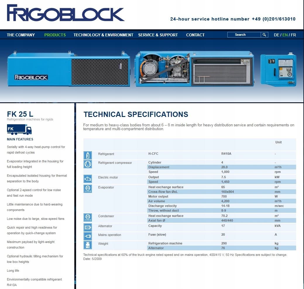 Unidad de refrigeración Frigoblock FK25L, Carrier usado 7
