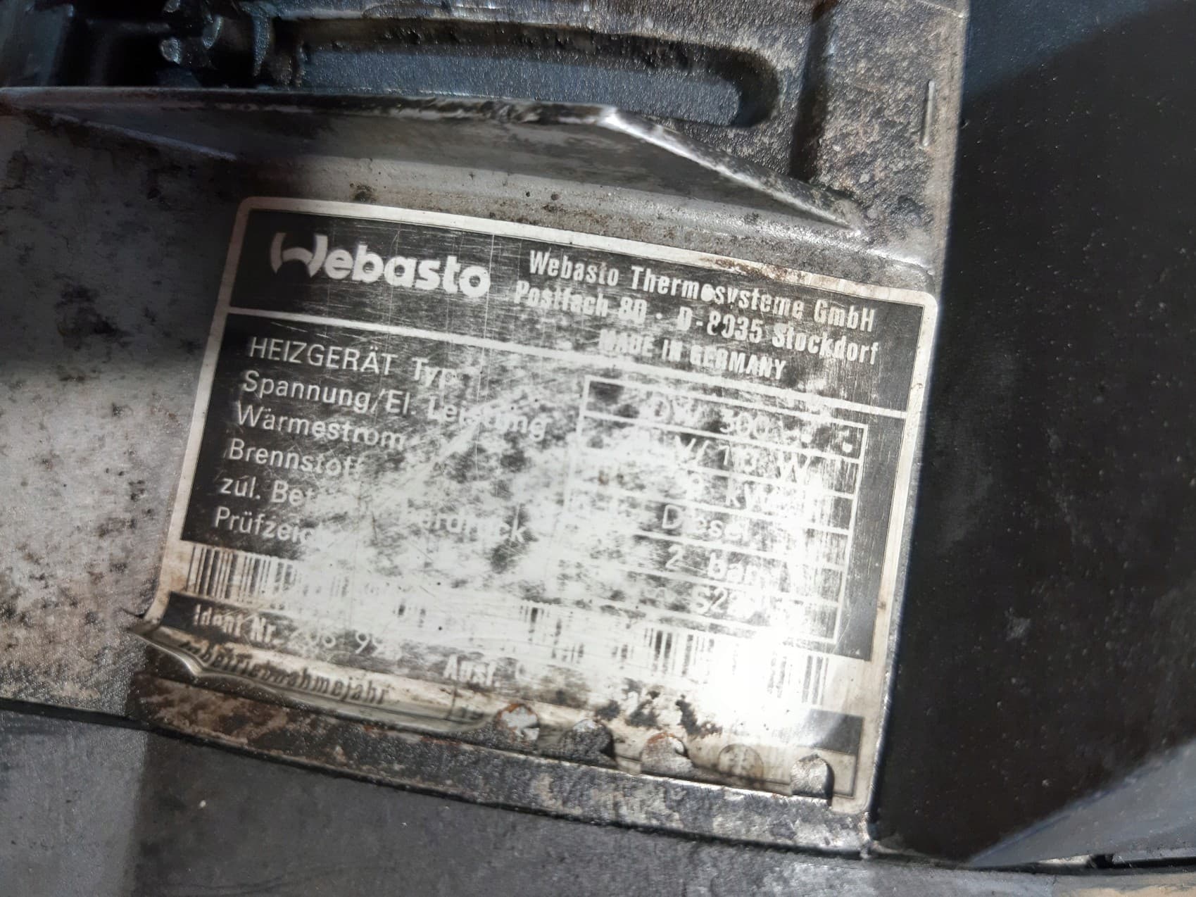 Webasto DW300 24V/110W usado 2