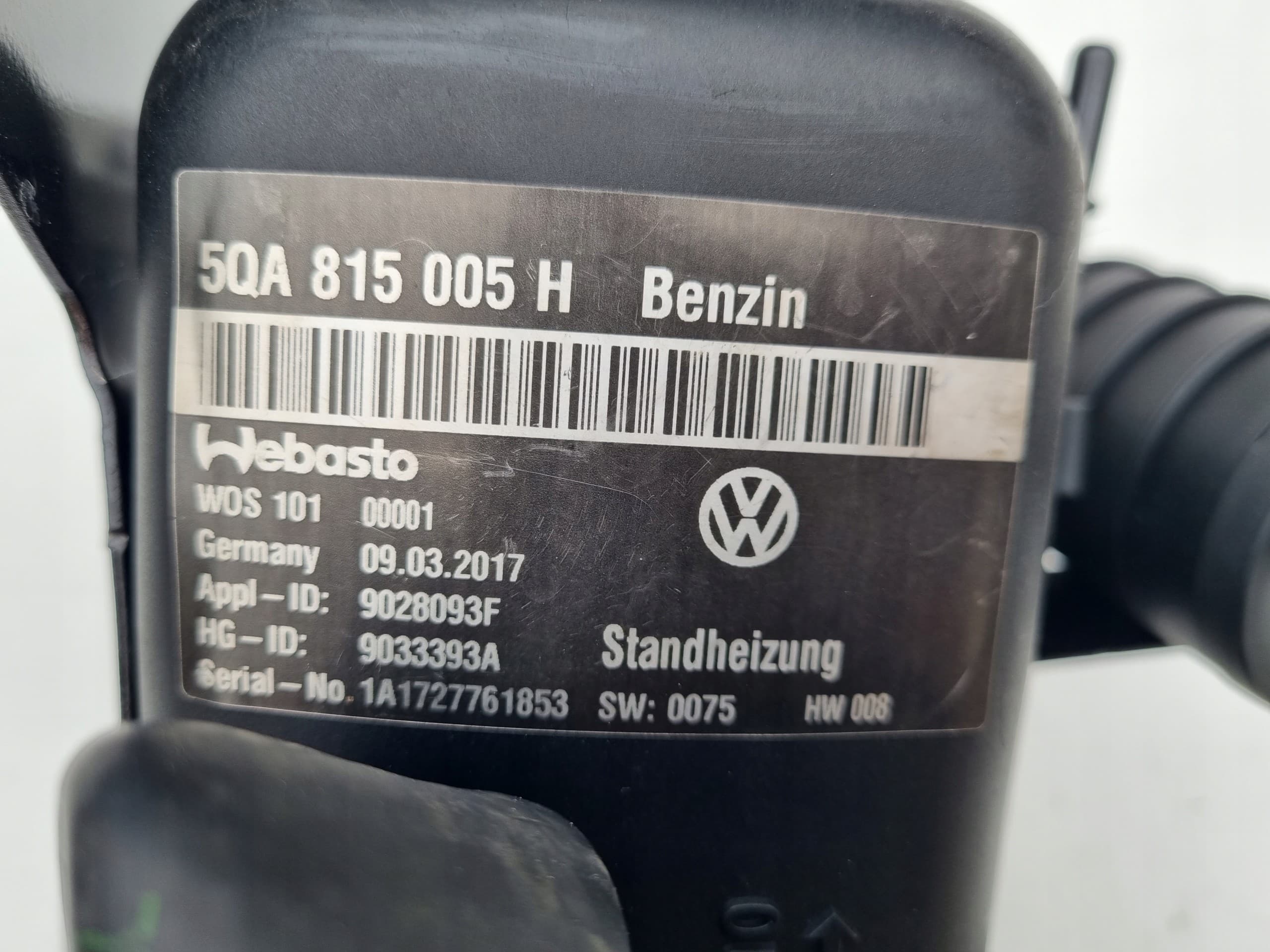 Webasto Thermo Top Evo VW Touran Iii 5T 5QA815005H usado 5