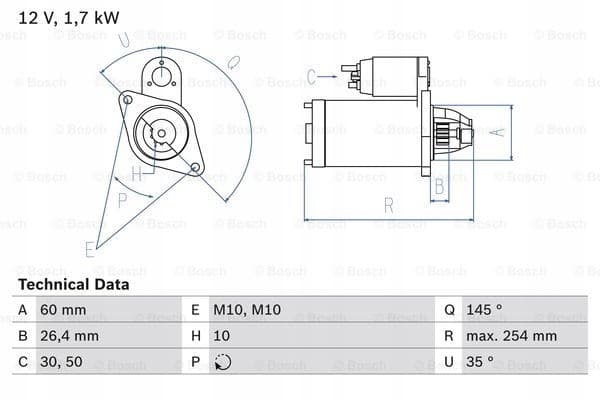 Motor de Arranque Bosch 0 986 021 320 usado