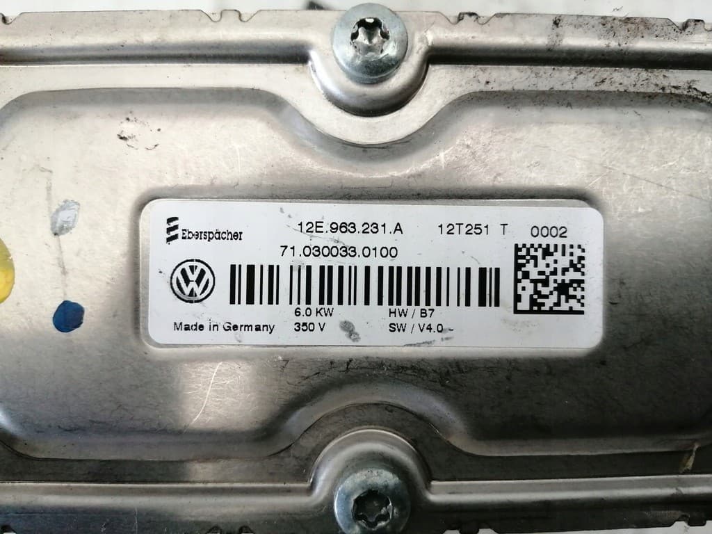 Intercambiador de Calor Webasto VW Golf E Up 12E963231A usado 3