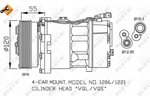 Compresor de Aire Acondicionado Nrf 32064 nuevo 4