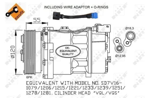 Compresor de Aire Acondicionado Nrf 32064 nuevo 9