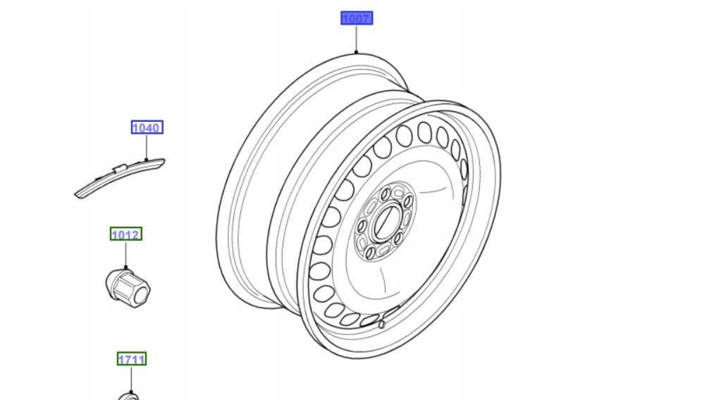 Llanta de acero 16'' para Ford S-Max, Galaxy, Mondeo Mk4 nuevo