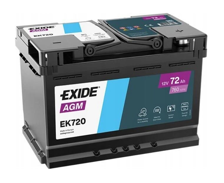 Batería Exide Agm Start Stop EK700 70Ah 760A EN nuevo