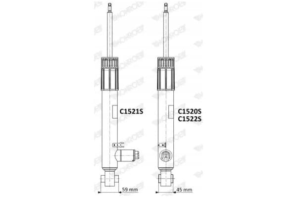 Amortiguador Trasero de Gas Monroe C1521S nuevo 2