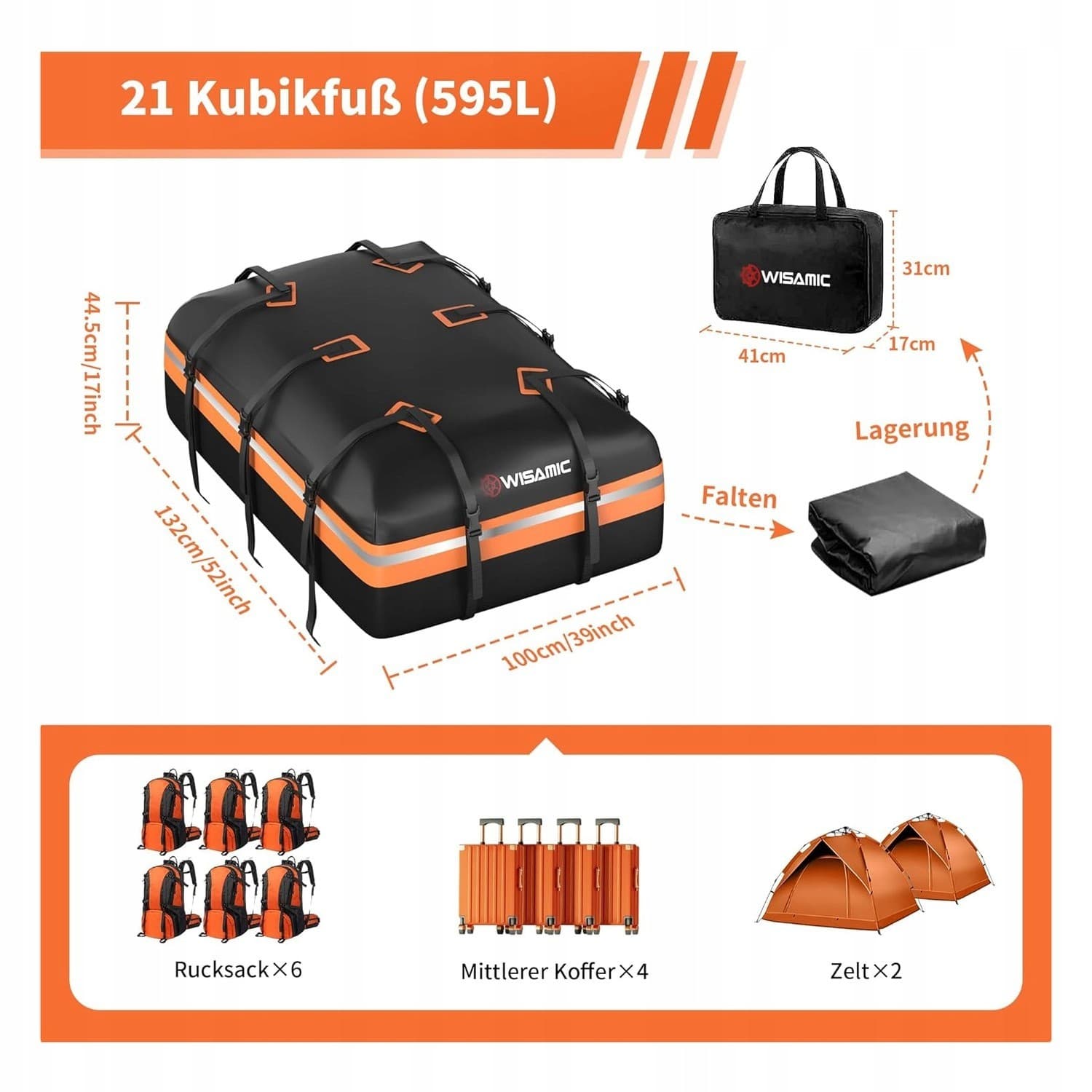 Caja de Techo Plegable Impermeable de 595 Litros nuevo 6