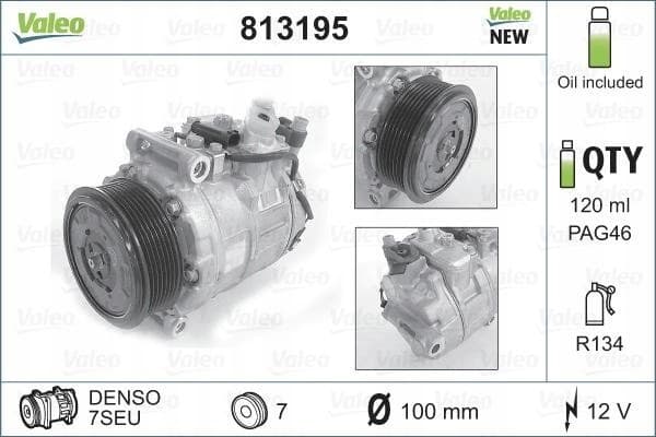 Compresor de aire acondicionado Valeo 813195 usado 3
