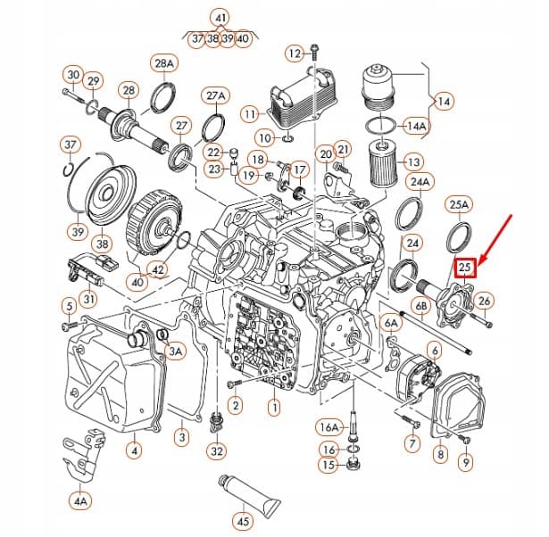 Brida del eje de transmisión izquierda Audi A3 8P 02E409343D nuevo 2