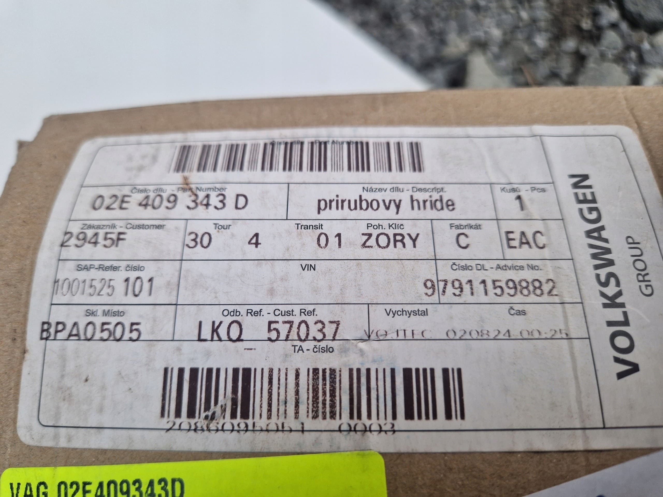 Brida del eje de transmisión izquierda Audi A3 8P 02E409343D nuevo 7