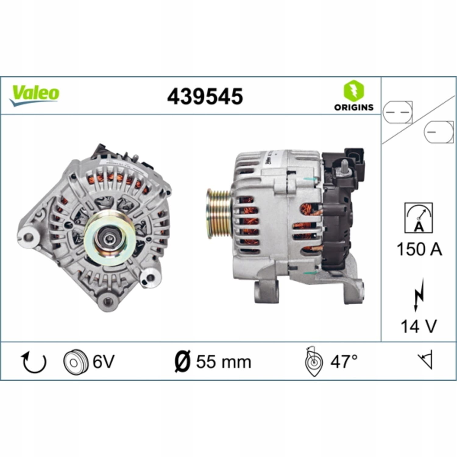 Alternador Valeo 439545 usado 5