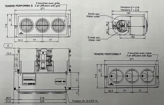 Calentador de Agua Auxiliar Universal 12V 6KW/F nuevo 2