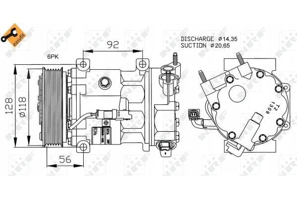 Air Conditioning Compressor Nrf 32240 nuevo 5