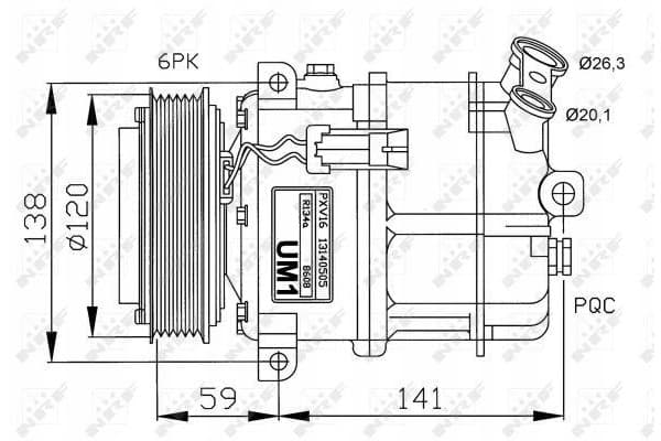 Compresor de aire acondicionado 32191 Nrf nuevo