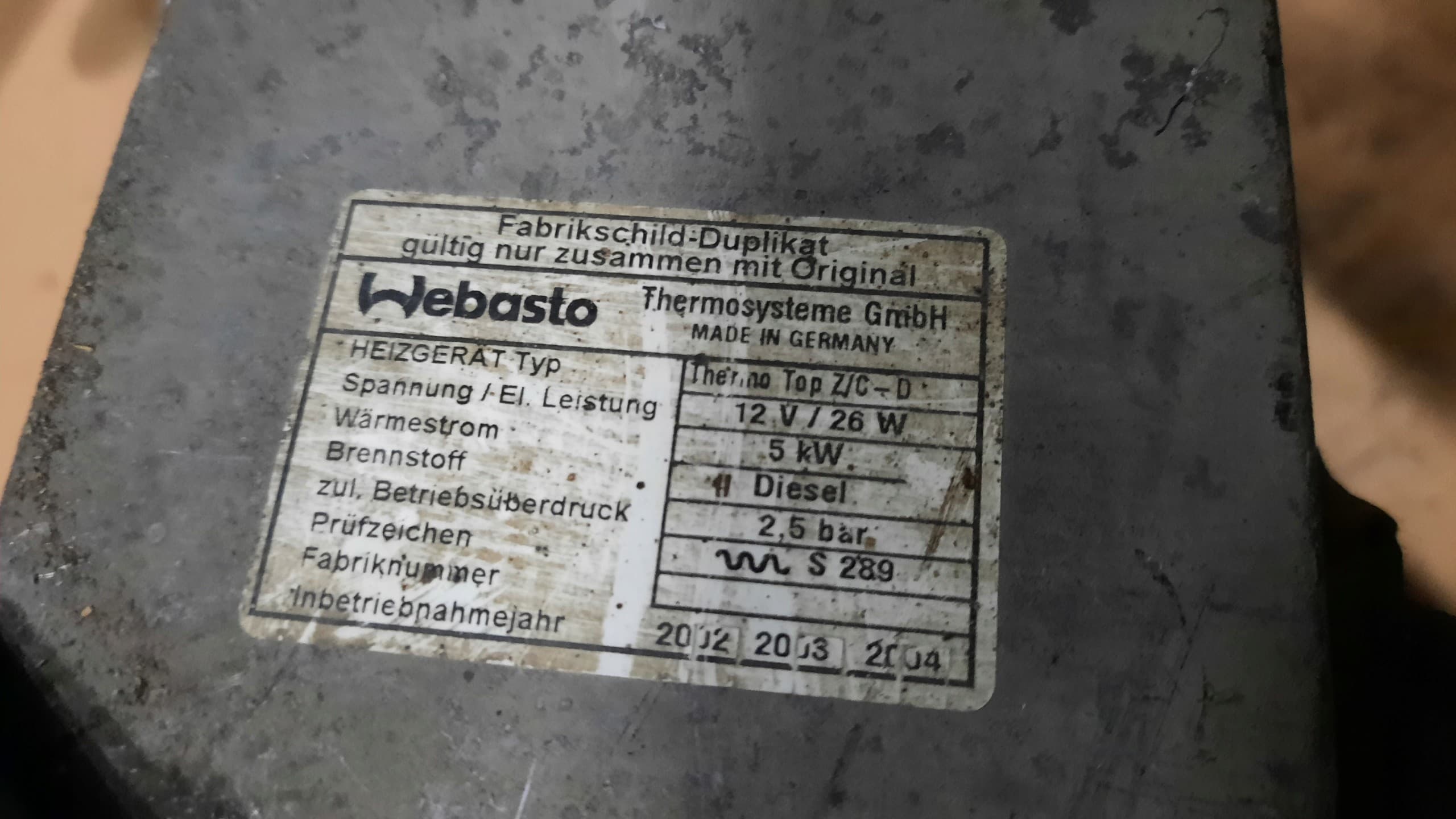 Webasto Chrysler Voyager 2.5D usado 4