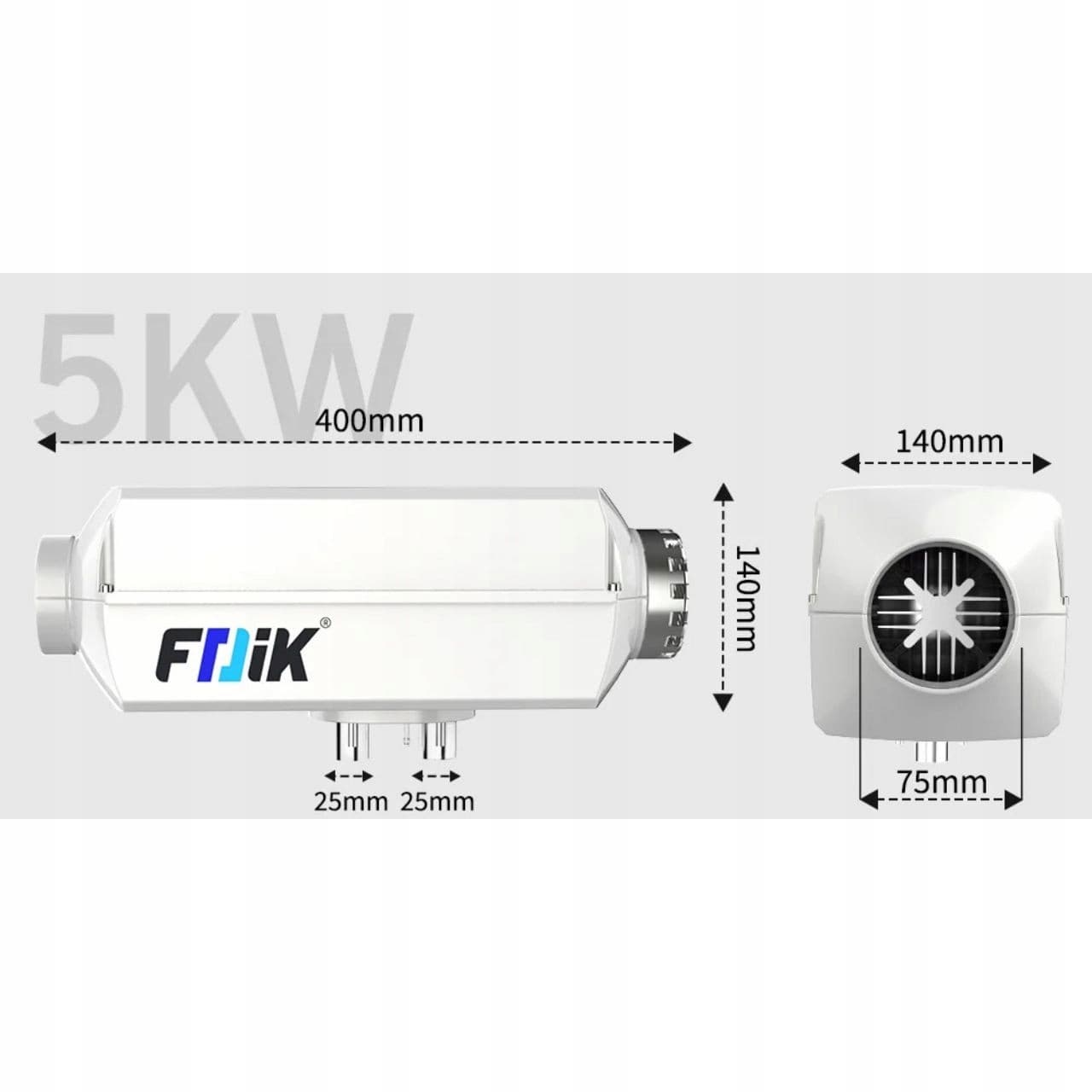 Calefactor estacionario diésel 5kW 12V Lcd Fdik con soplador usado 5