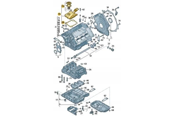 Separador de aceite Audi OE 06E103547AC nuevo 7