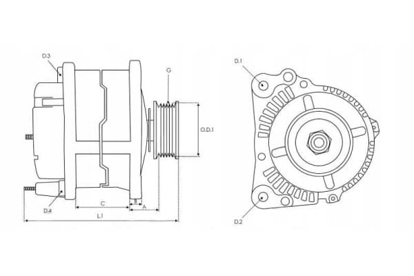 Alternador As-Pl A0307 nuevo 3