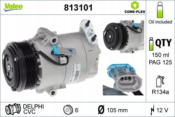 Compresor de Aire Acondicionado Valeo 813101 nuevo 2