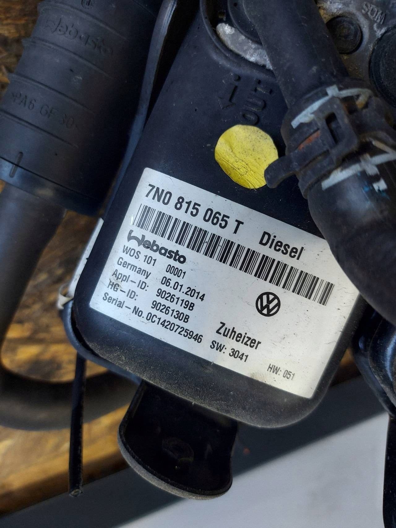VW Sharan II 010- 7N0815065T Parking heater Webasto usado 4