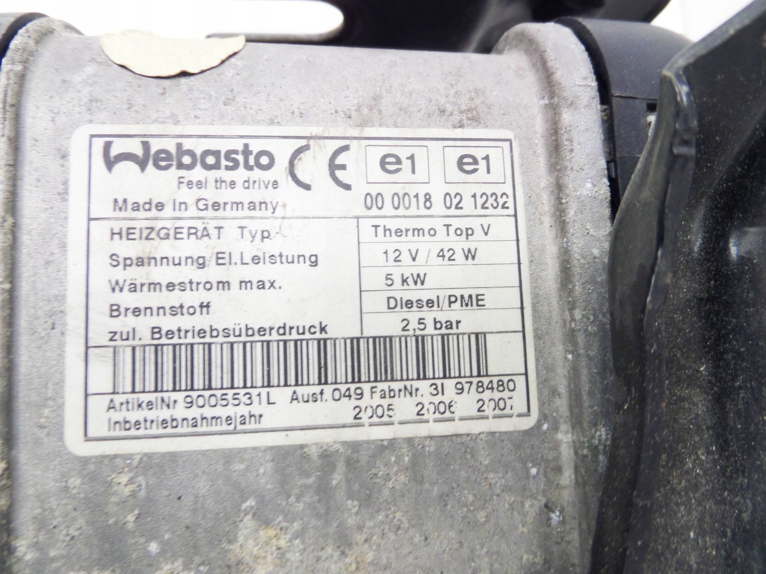 2005 Audi A3 S3 8P Parking Heater (Webasto) 1K0815005EF usado 9