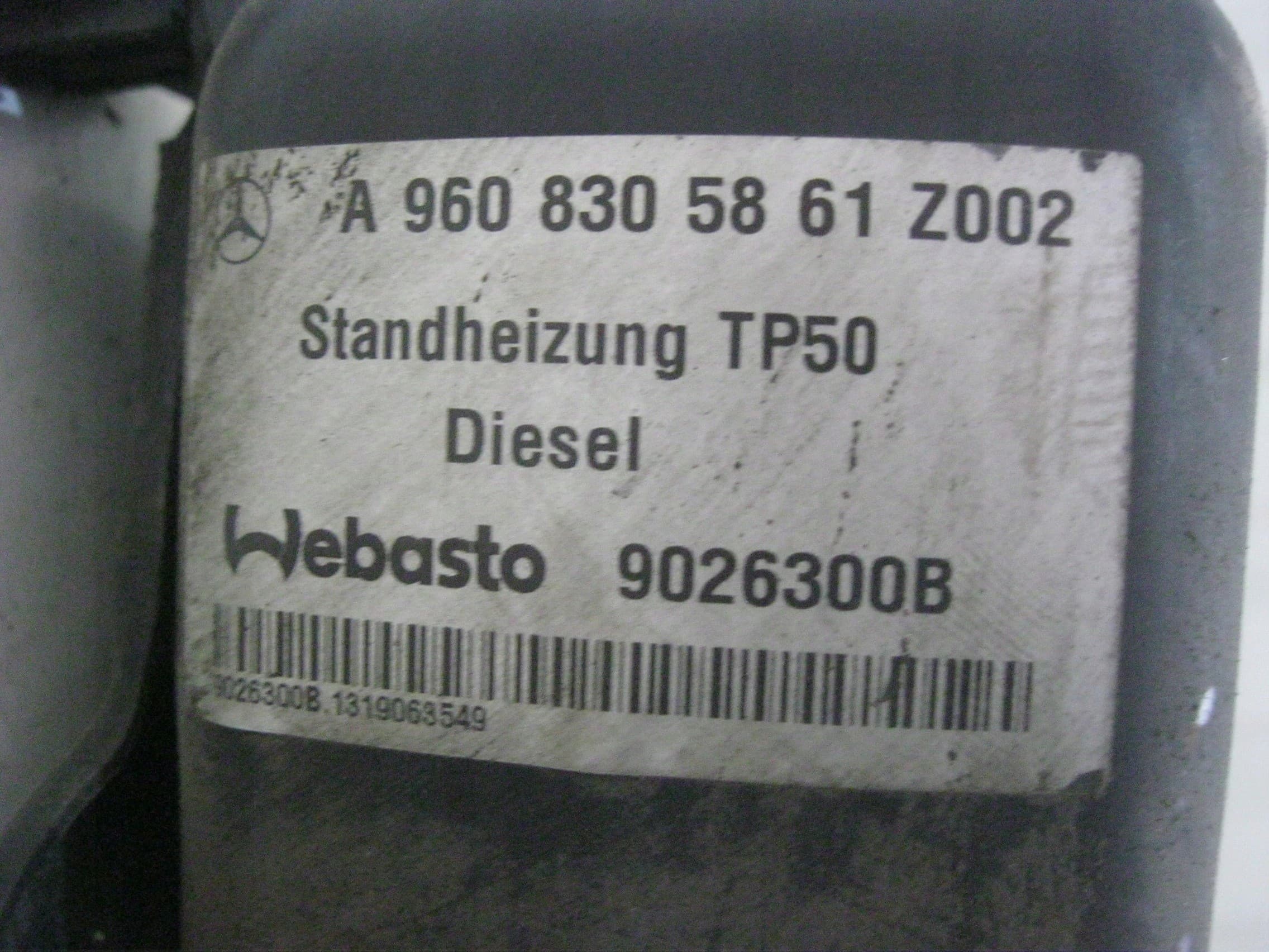 Calefacción Webasto Mercedes Actros MP4 A9608305861 usado 4