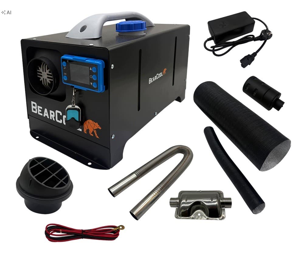 BearCool Diesel Heater 5kW 12V/24V/230V - Kit Remote Control nuevo