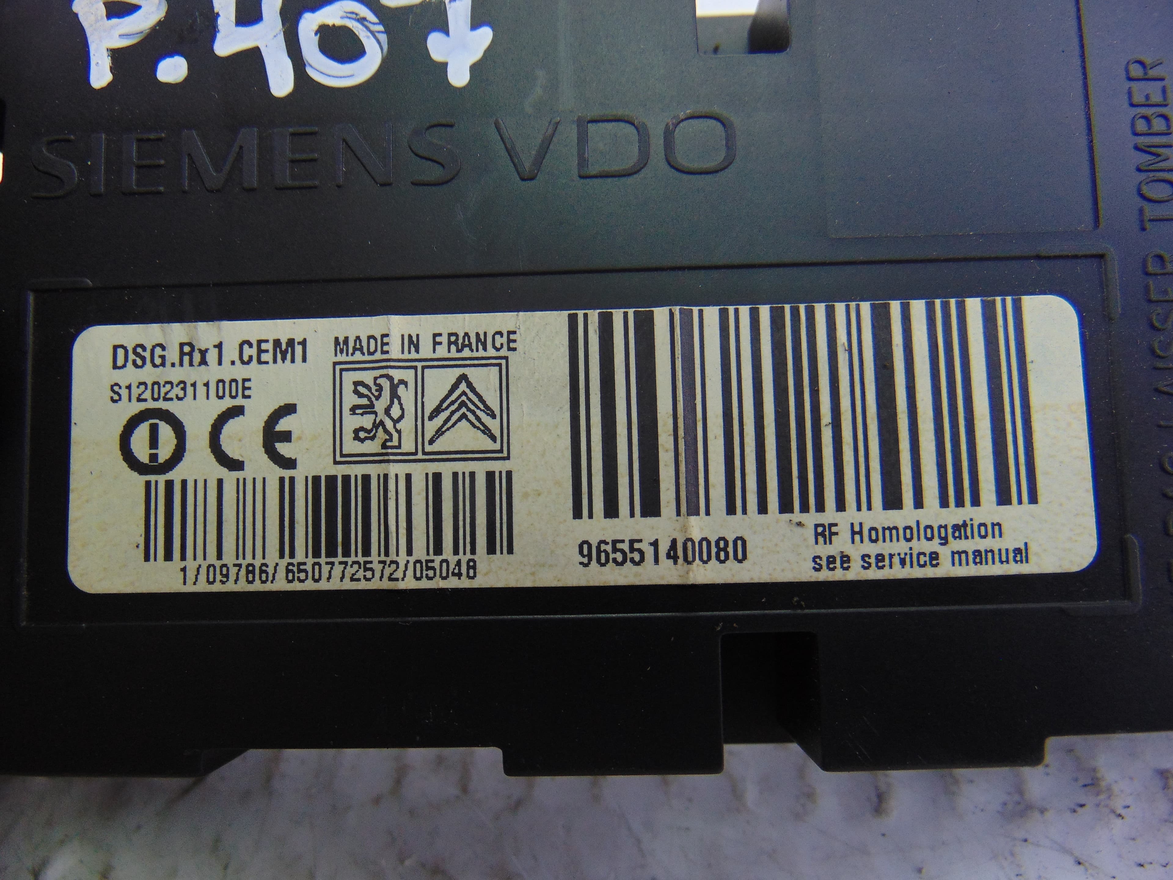 Módulo electrónico, Peugeot 407 ST Sport 2005, 9655140080 usado 3