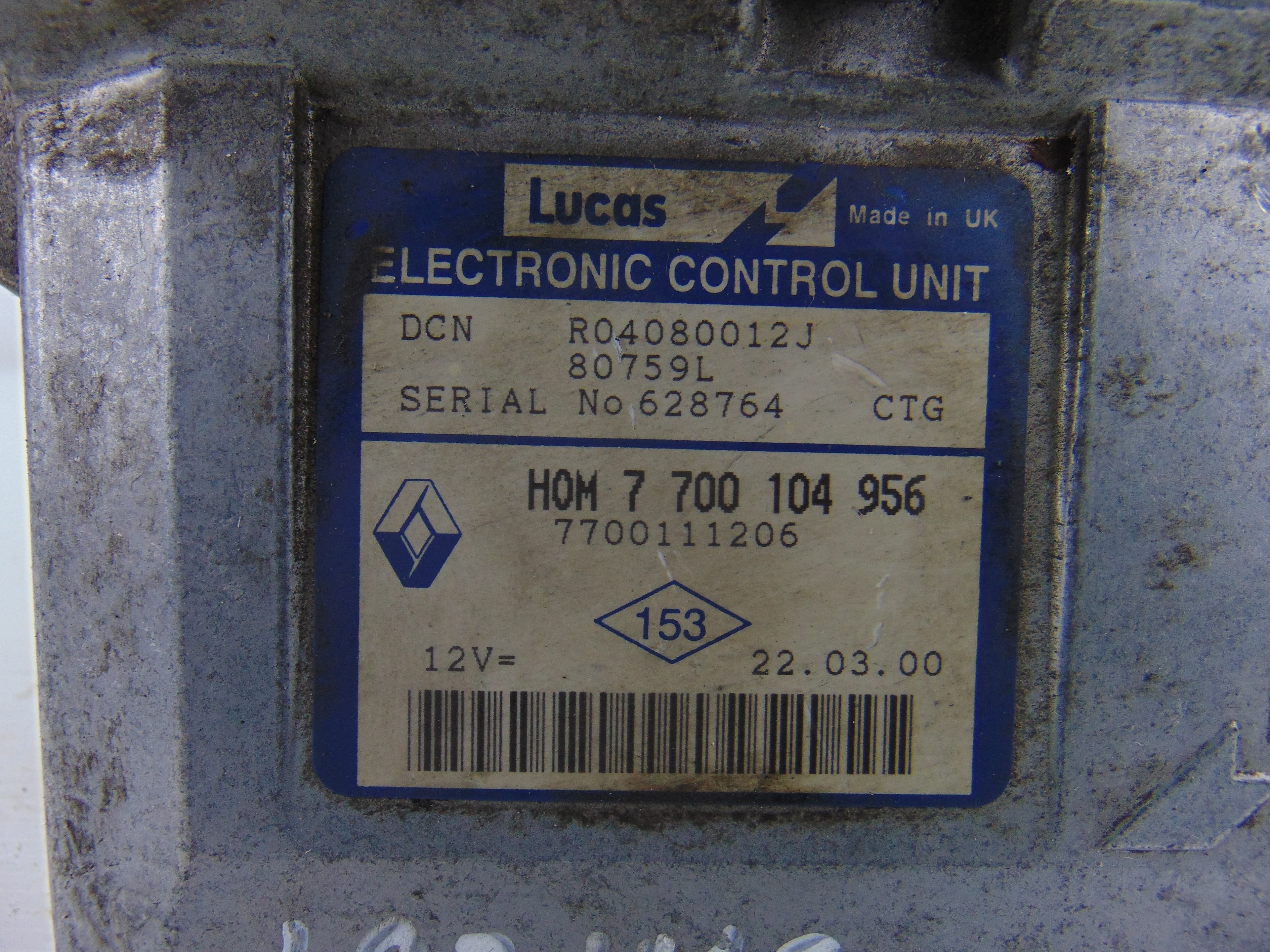 Centralita motor uce, 7700104956 usado 2