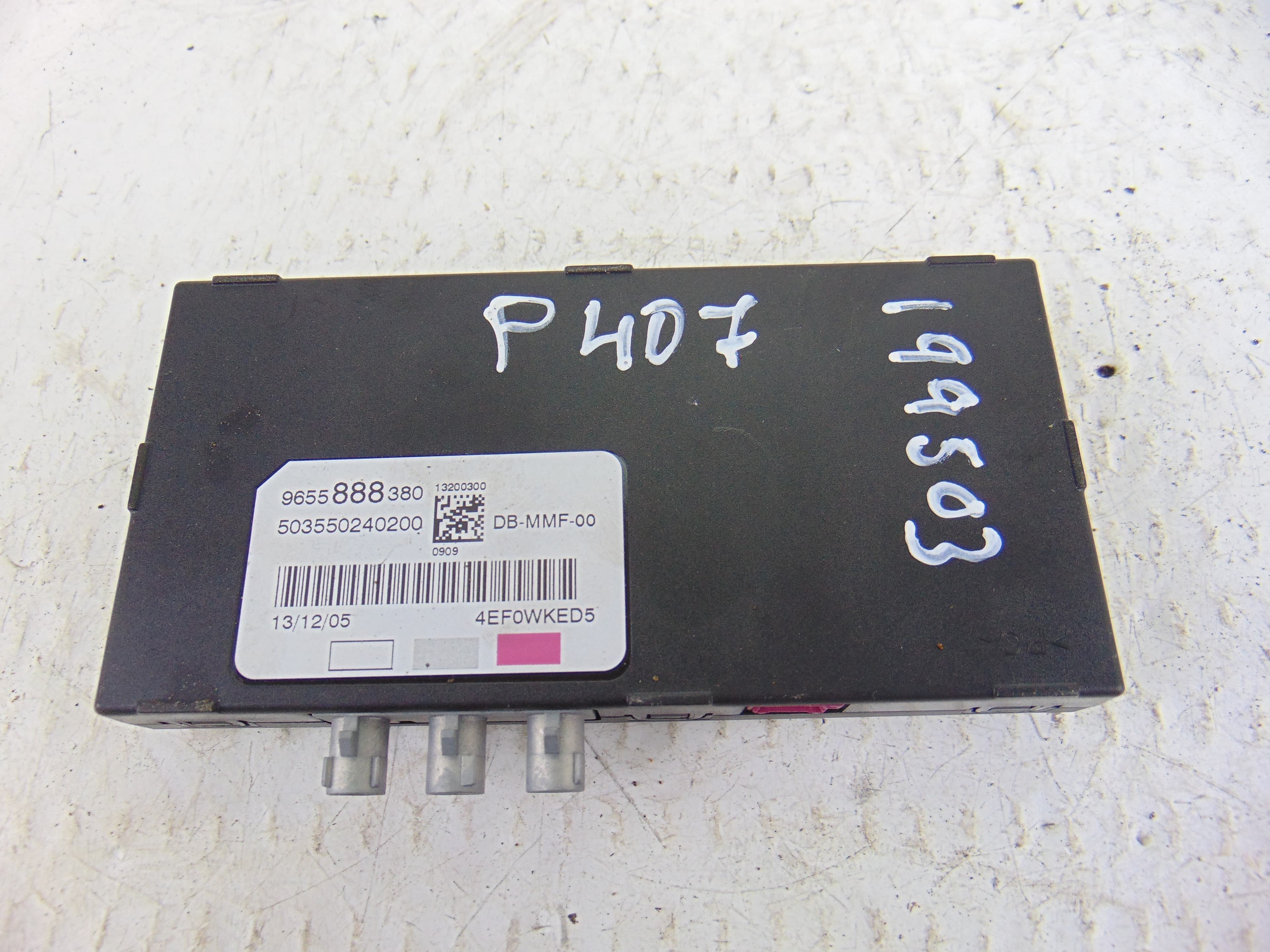 Módulo electrónico, Peugeot 407 Coupé Pack 2006, 9655888380 usado