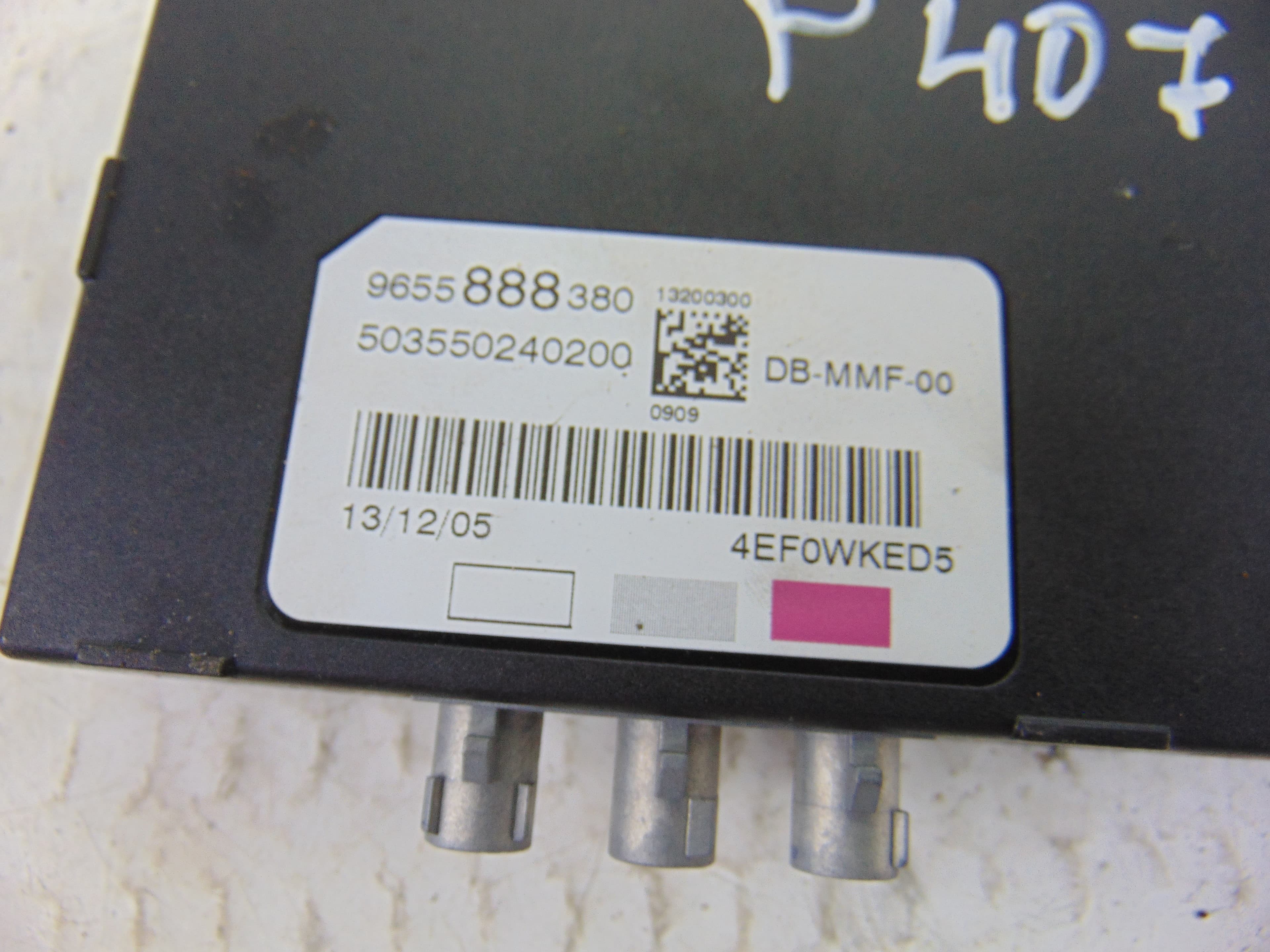 Módulo electrónico, Peugeot 407 Coupé Pack 2006, 9655888380 usado 4