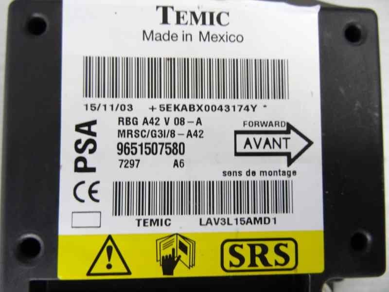 Centralita airbag, Citroen C3 Pluriel * 2003, 9651507580 usado 2