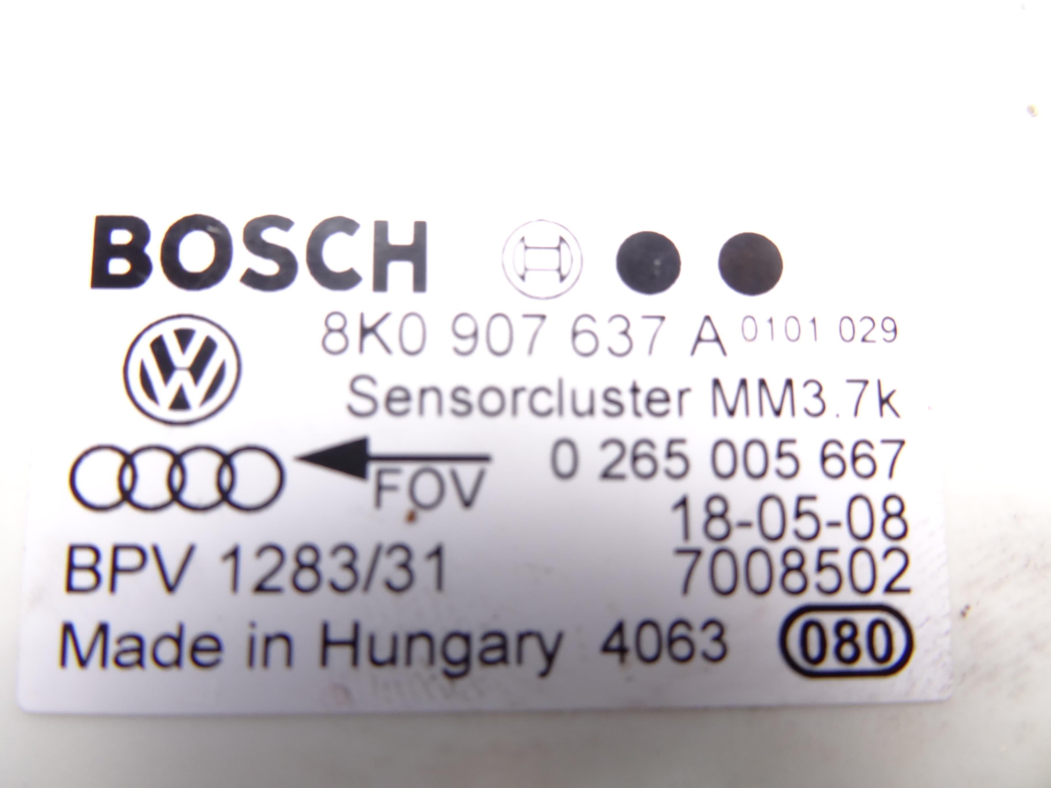 Sensor, Audi A5 Coupe (8T) 2.7 TDI 2008, 8K0907637A usado 2