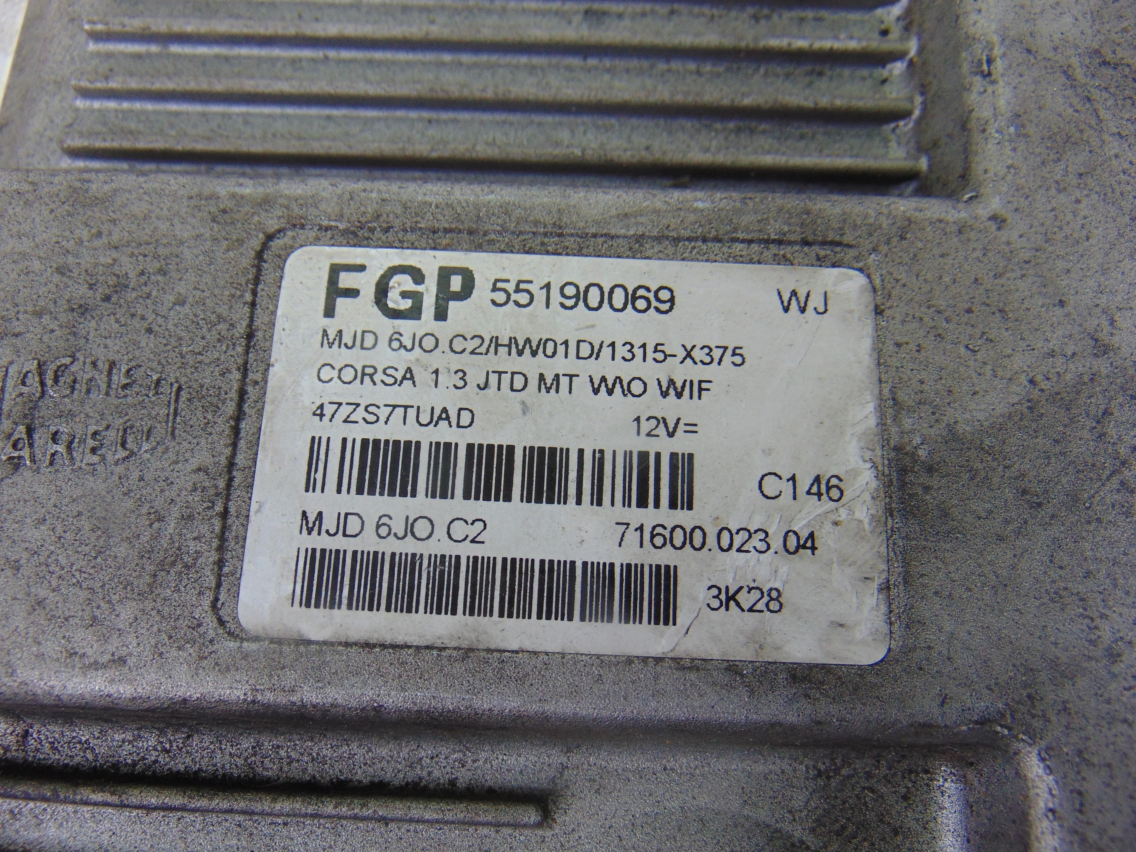 Centralita motor uce, Opel Corsa C Blue Line 2004, 55190069 usado 2