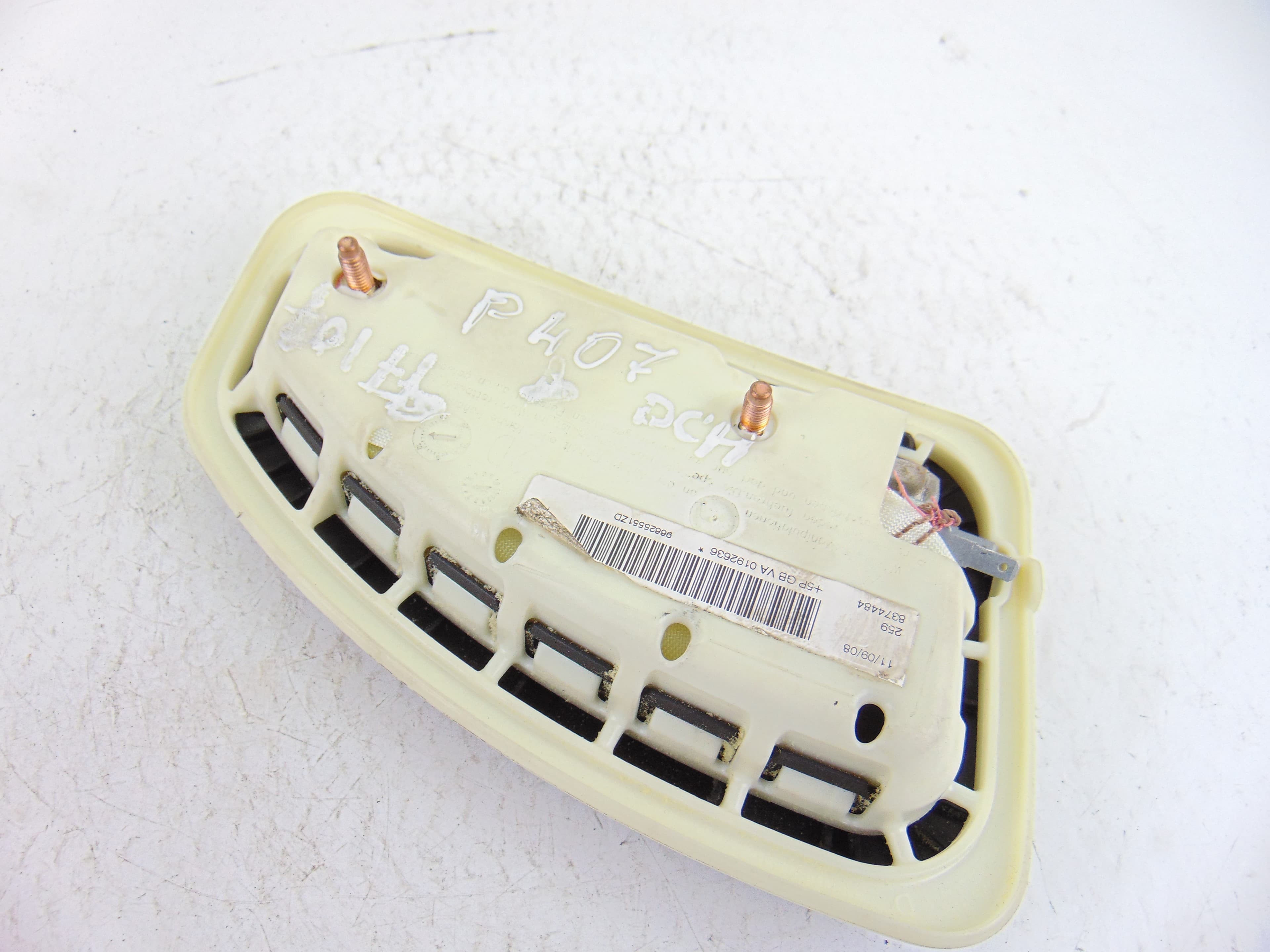 Airbag lateral derecho, Peugeot 407 Confort 2008, 96625551 usado 2