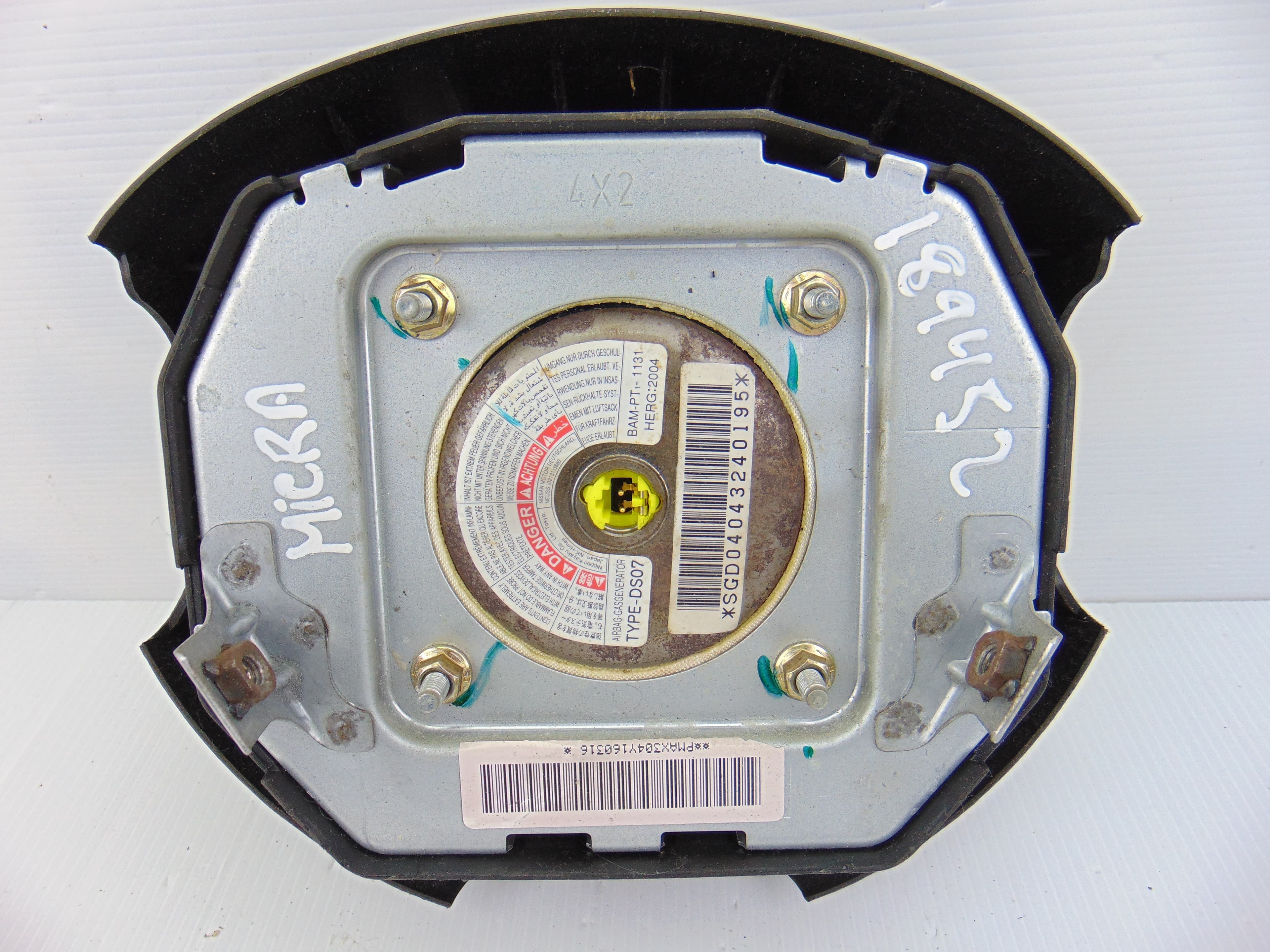 Airbag delantero izquierdo, Nissan Micra (K12E) Acenta 2005 usado 2