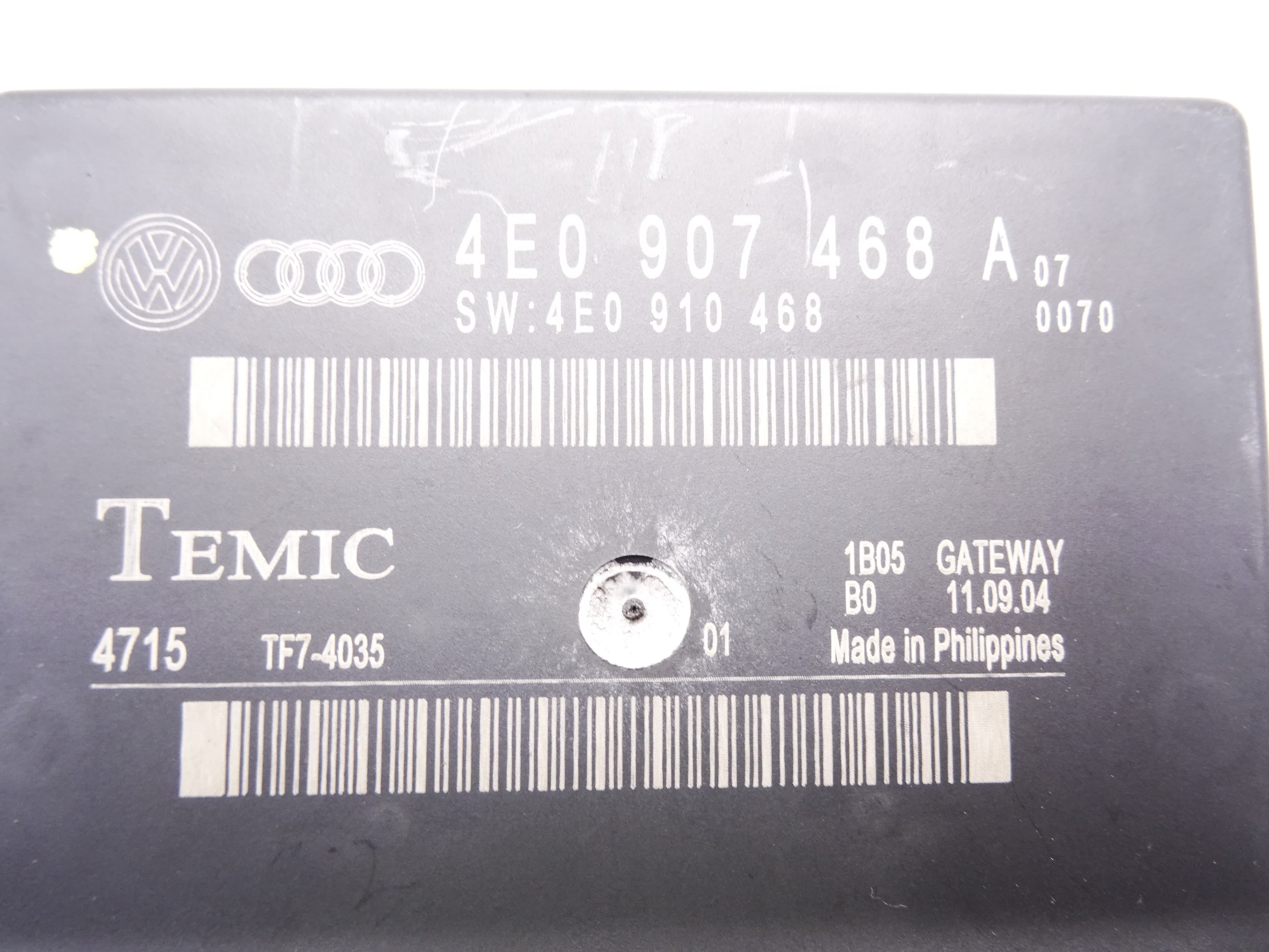 Módulo electrónico, Audi A8 (4E) 3.0 TDI Quattro 2005, 4E0907468A usado 2