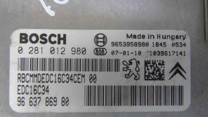 Centralita motor uce, 9663786980 usado 2
