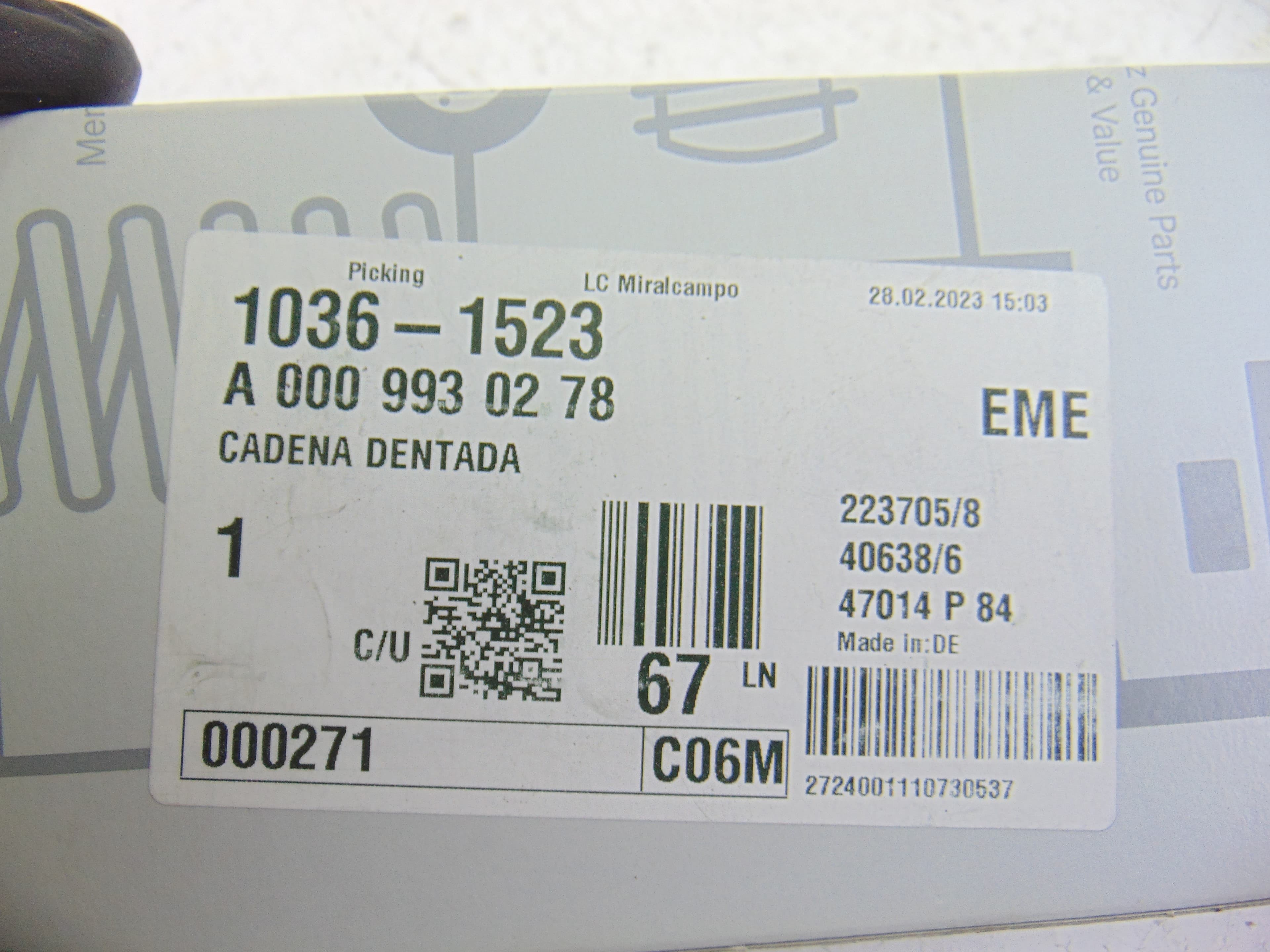 Kit distribucion, A0009930278 nuevo 2