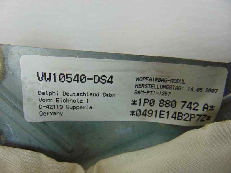 Airbag cortina delantero derecho, 1P0880742A usado 2