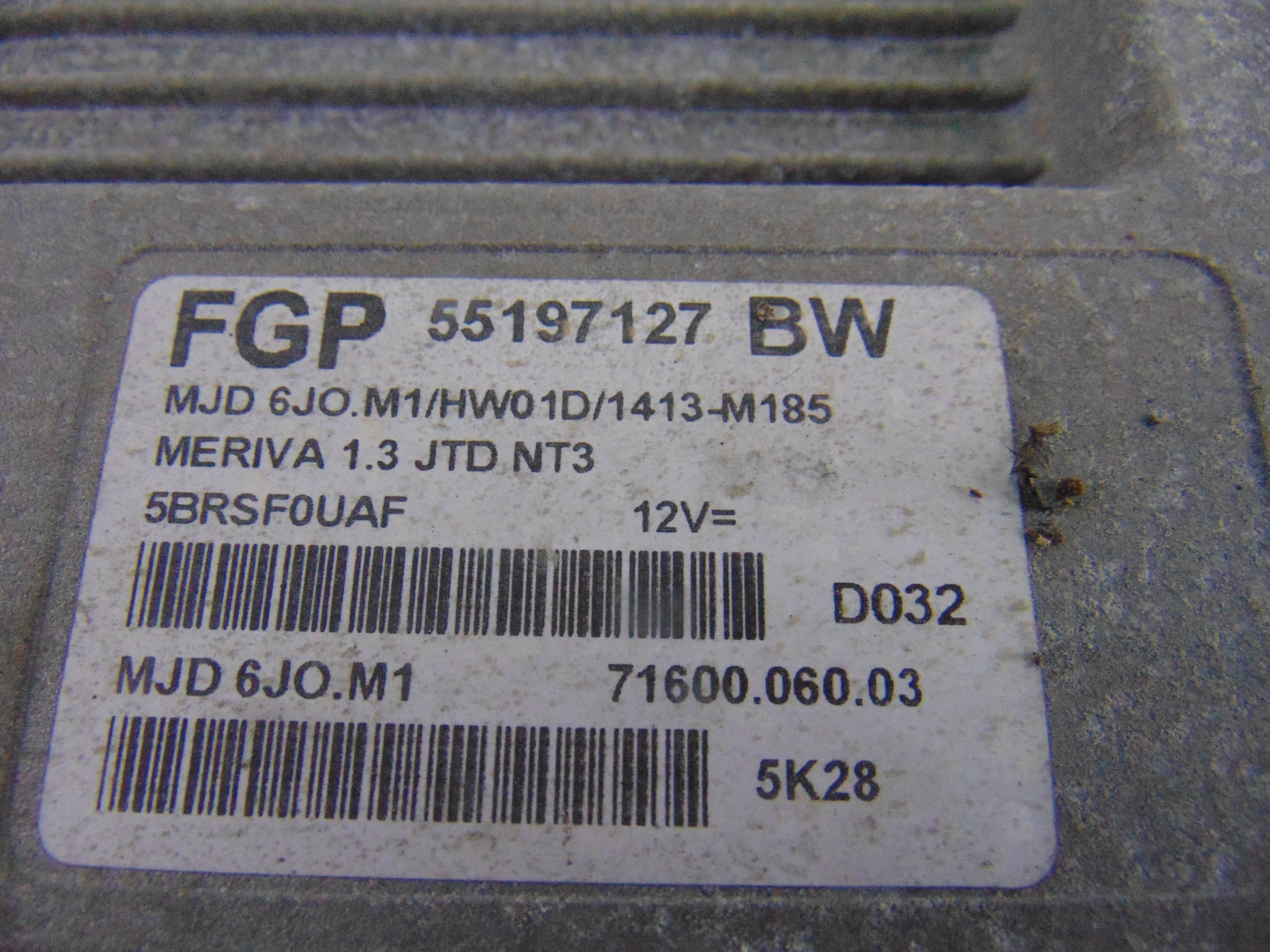 Centralita motor uce, Opel Meriva Cosmo 2006, 55197127 usado 2
