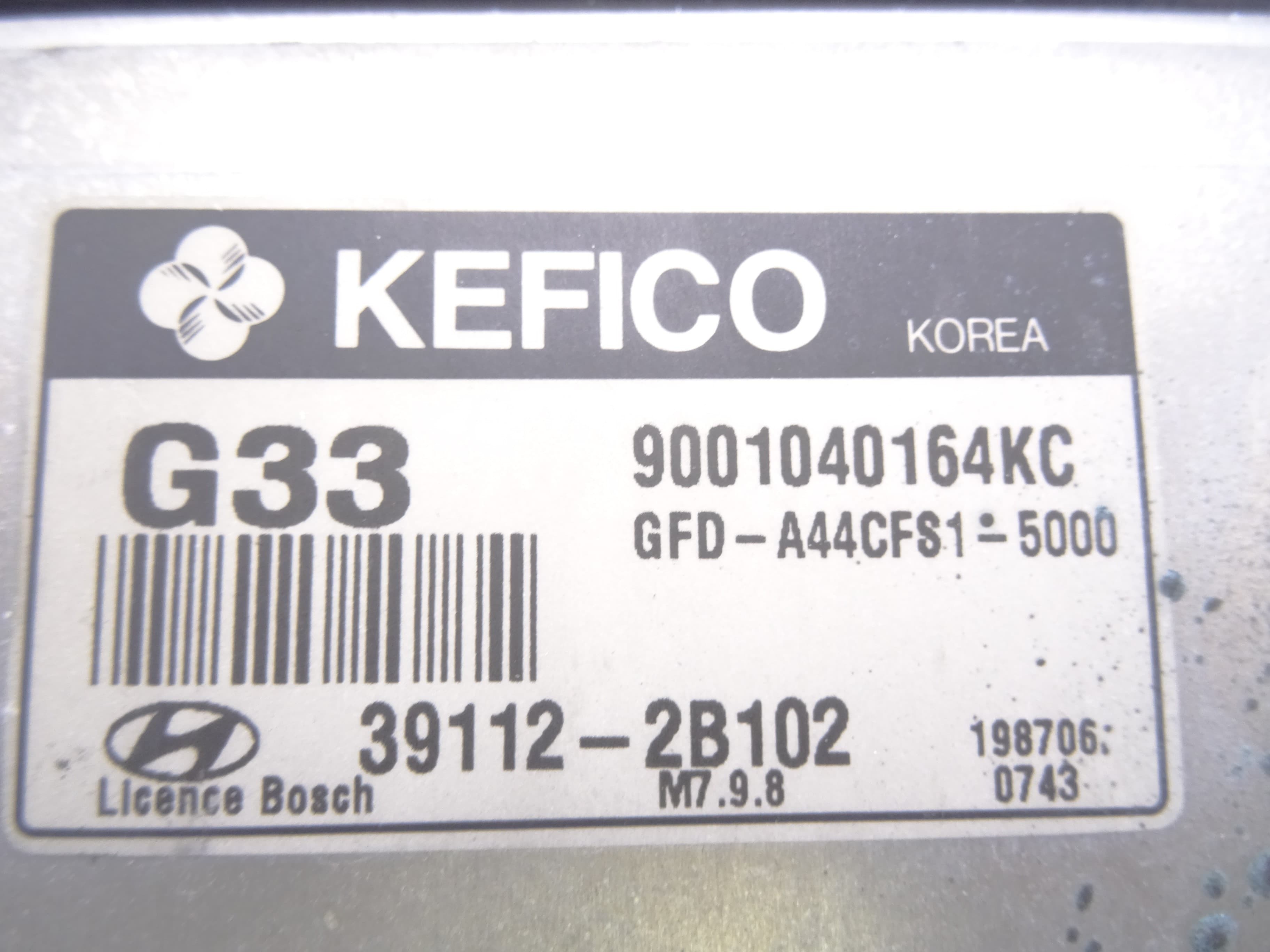 Centralita motor uce, Hyundai I30 (Fd) Classic 2009, 391122B102 usado 2
