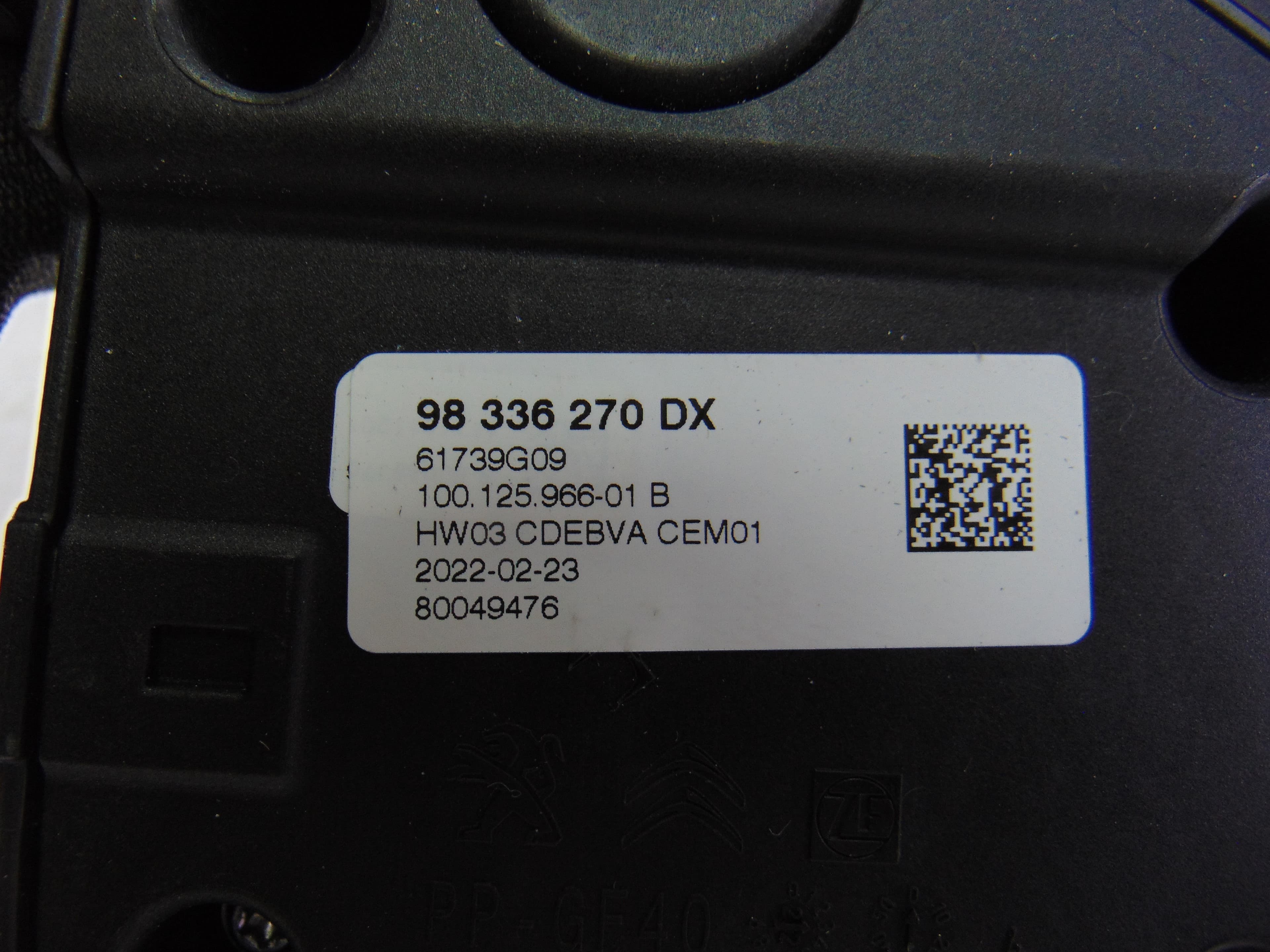Palanca cambio, Peugeot 5008 Active 2017, 98336270DX nuevo 2