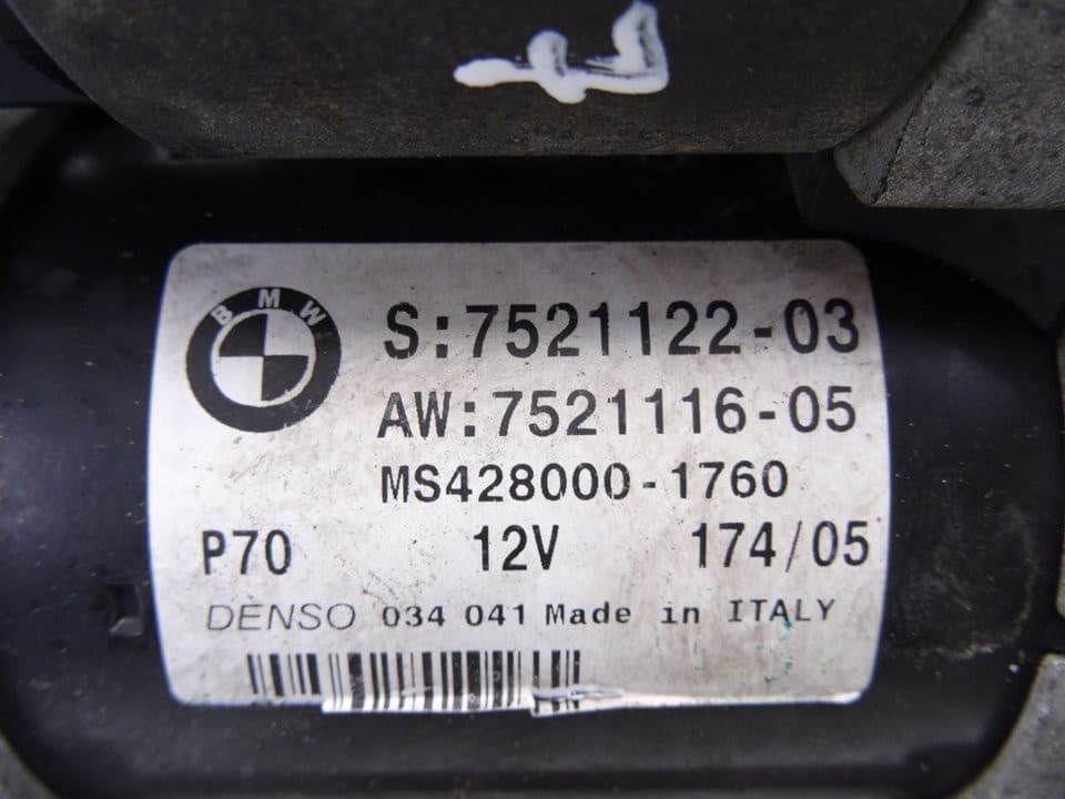 Motor arranque, BMW Serie 5 Berlina (E60) 525xi 2005, 7521122 usado 2